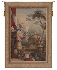 Bouquet Jardin Gazebo French Tapestry Wall Art Hanging - Decor (New) 57x41 inch
