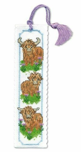 Cross Stitch Bookmark Kit - Damask Rose Counted Cross Stitch Pattern With Threads & Aida - View #3