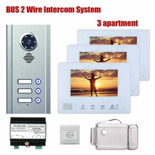 7 Inch BUS 2 Wire Intercom systems Kit for home 1 Apartment Electronic Door Lock - Picture 14 of 15