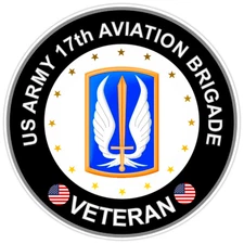 US Army 17th Aviation Brigade Veteran Bumper Sticker Military Vinyl Decal 5"