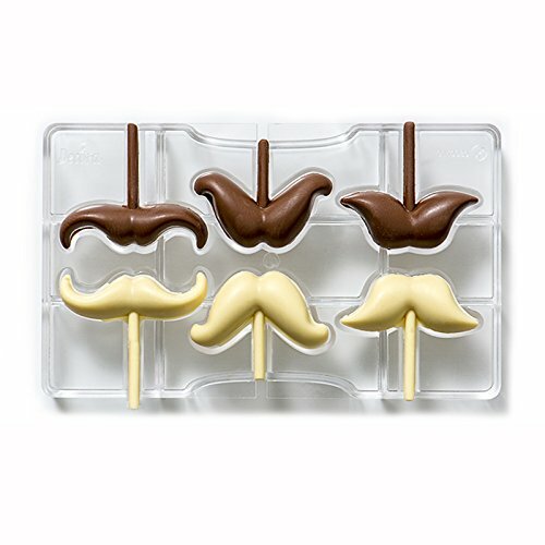 DECORA Stampo Cioccolatino Baffi, Policarbonato, Trasparente, 200 x 120 x (T2b)