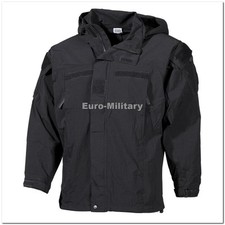 High Quality Tactical Military Soft Shell Waterproof Jacket - Black - GEN 3