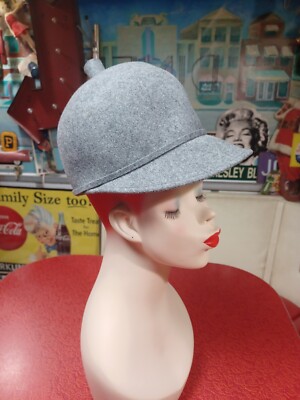 Vintage Miss Eileen Hat Vintage 1960s-70s Miss Eileen Originals Wool Felt Hat Velvet  main image 2