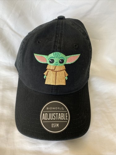 Grogu Yoda Black Hat Cap Adjustable 