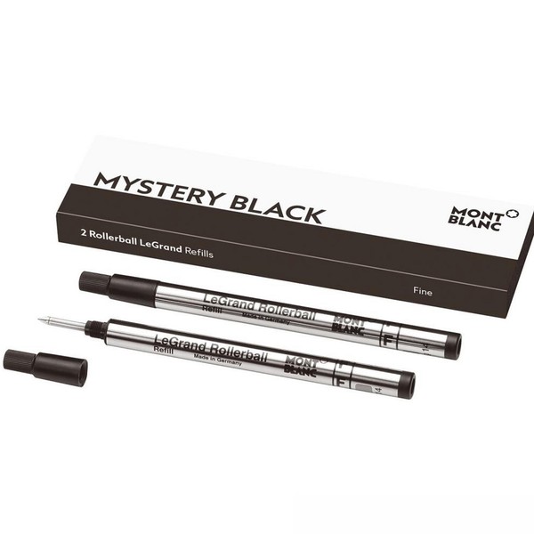 2X Montblanc Rollerball/Tintenroller Mine Legrand F Mystery Black/Schwarz Refill-image