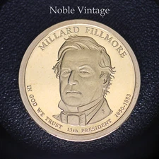 2010 S Proof Millard Fillmore Presidential Dollar Coin - From a Proof Set