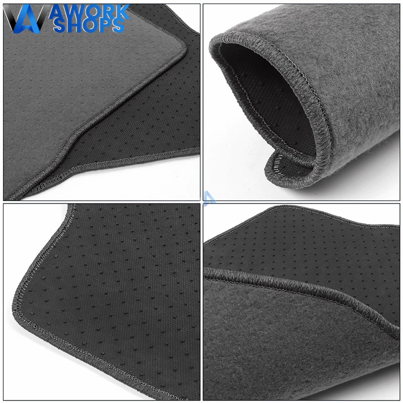 For 09-20 Nissan 370Z Gray Nylon Floor Mats Non-slip Carpets Front w/ Red Sport - Изображение 2 из 2