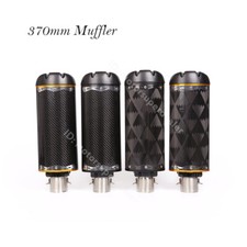 Puntas de escape de carbono de 370 mm para bicicleta de calle motocicleta silenciador ATV escape 38-51 mm