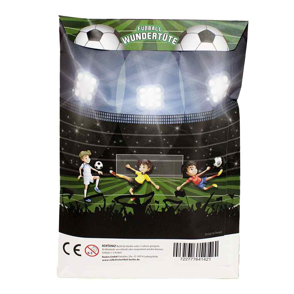 Gefüllte Wundertütenbox Fußball – Mitgebsel Set Für Jungen, 15x16x8 Cm, Mit Spielen & Süßem