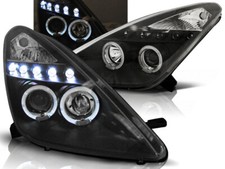 Headlights for Toyota Celica T230 1999-2003 2004 2005 VR-1580 Angel Eyes Black