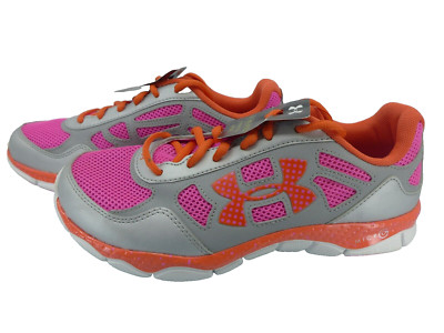Under Armour Youth GGS Micro G Engage BL Pink Orange Athletic Shoes Size 6Y New