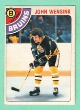 (1) JOHN WENSINK 1978-79 O-PEE-CHEE # 133 BRUINS ROOKIE EX/EX+ CARD (L0561)