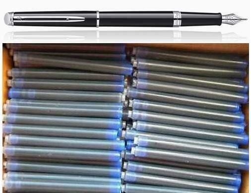 50 ink Cartridges, Refills for WATERMAN HEMISPHERE Fountain Pen in BLUE (new)