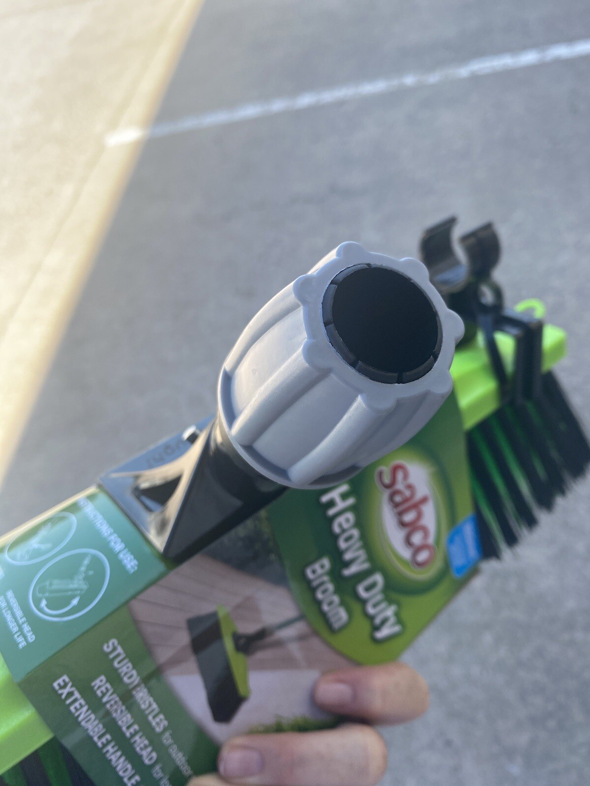 Sabco heavy duty broom head, F/post. Just The Head, No Handle