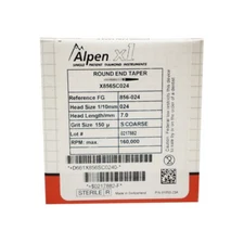 Coltene X856SC024 Alpen x1 #856.024 FG Round End Taper Super Coarse Burs 25/Pk