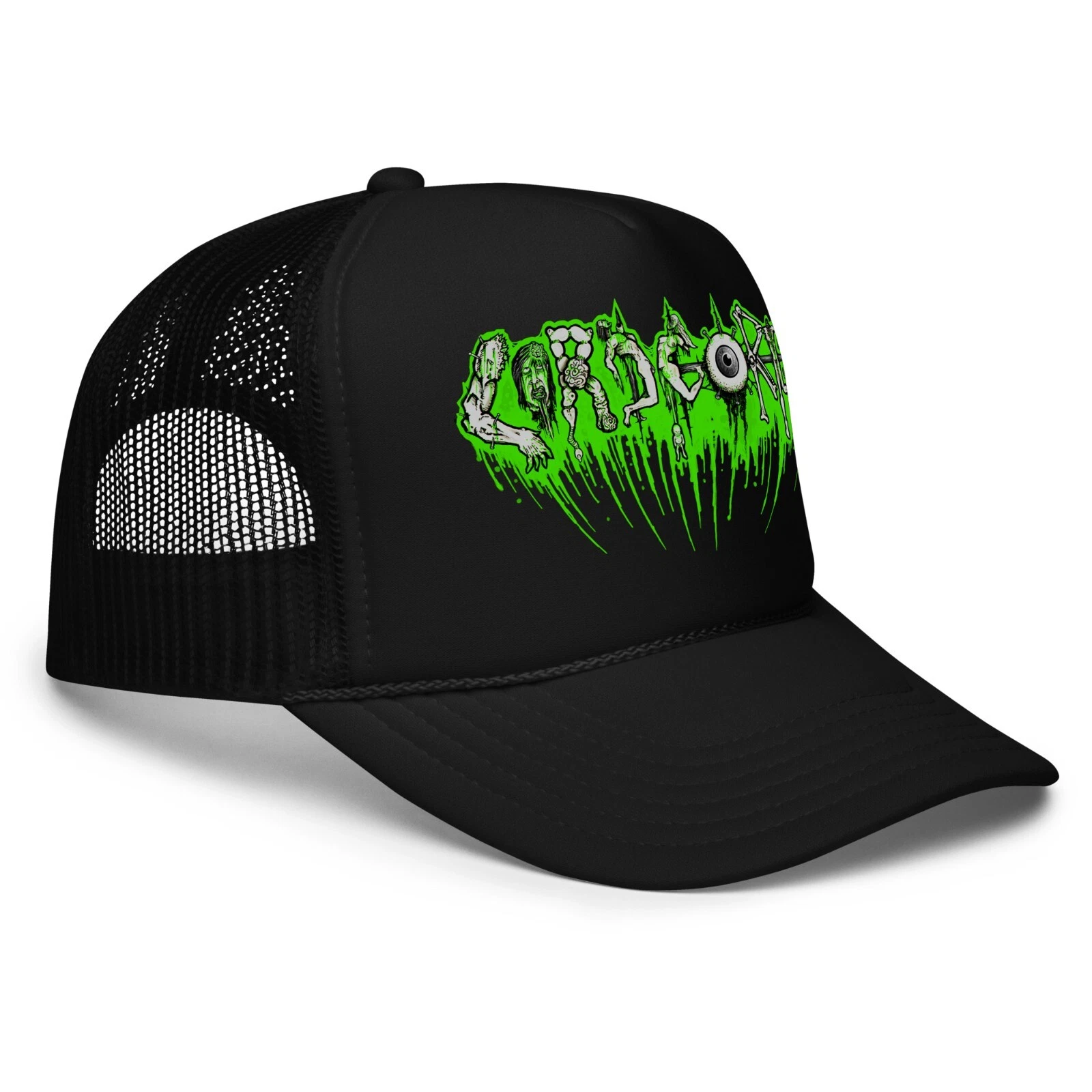 LORD GORE Green Logo Trucker Hat NEW! Death Metal Grindcore Blood Freak Autopsy