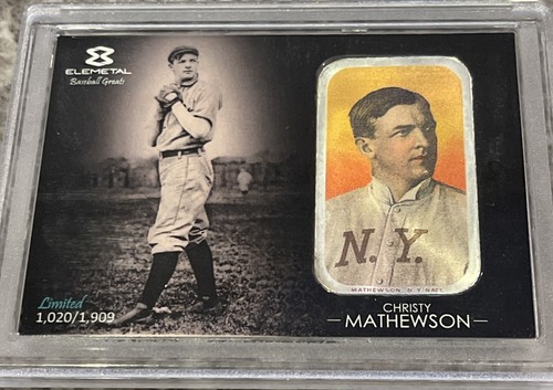 Christy Matthewson Elemetal T206 Baseball Greats One Troy .999oz Fine Silver Bar