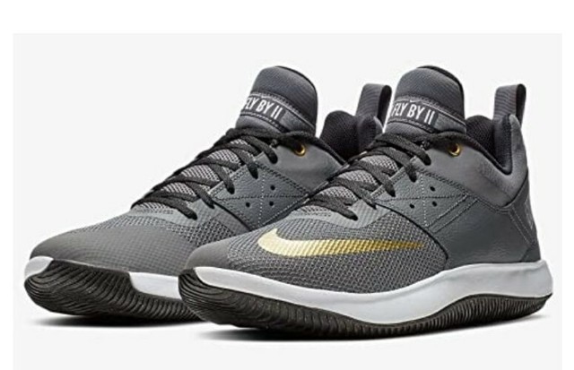 Nike Fly By 2 Men's Basketball Shoes Grey / Gold Size 14 | eBay
