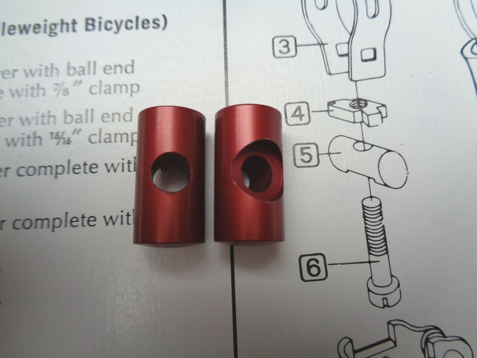 SCHWINN BICYCLE BRAKE HANDLE RED DOTS * STINGRAY * KRATE * MANY