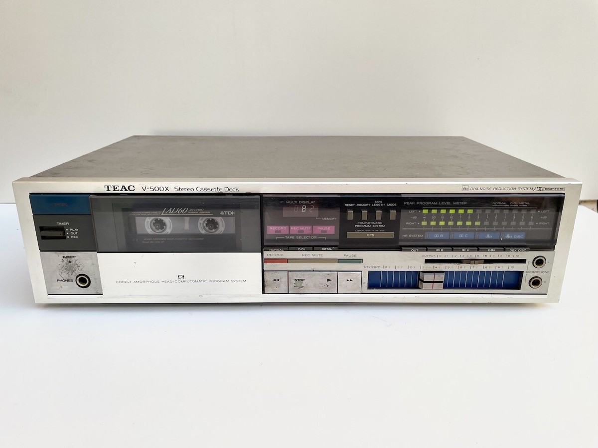 Vintage TEAC V-500X Cassette Tape Deck - High End Cobalt Amorphous