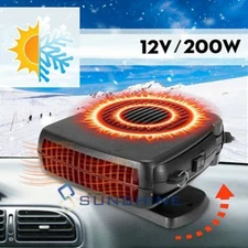 200W Heater Portable Heating Cooling Fan Defroster Demister for Car Truck 12V