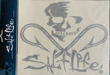 Salt Life Decal - 7 Medium Surface Mount Sticker - Skull Hooks - Black Sad902 Salt Life Decal - 7 Medium Surface Mount Sticker - Skull Hooks - Black Sad902