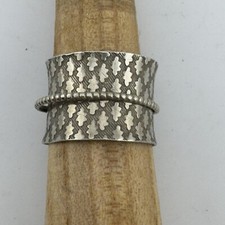 15mm Wide Band Sterling Silver 925 Spinner fidget Ring 9