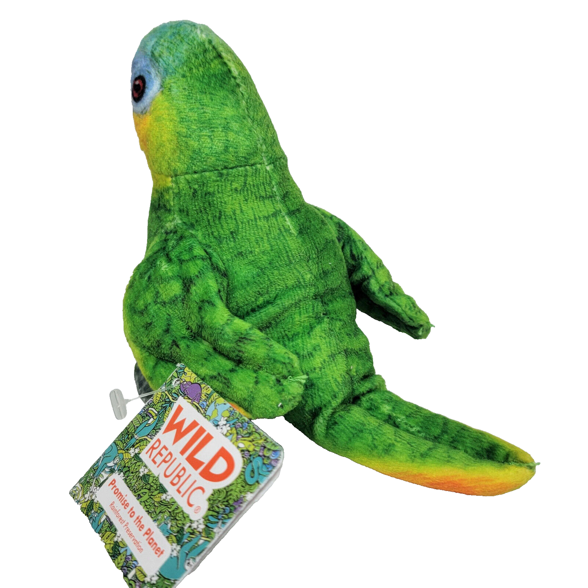 Wild Republic Rainforest Orange Winged Parrot Stuffed Animal