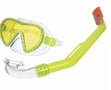 Dolfino mini shark mask and snorkel combo for child 4 ,yellow,splash Free,NEW