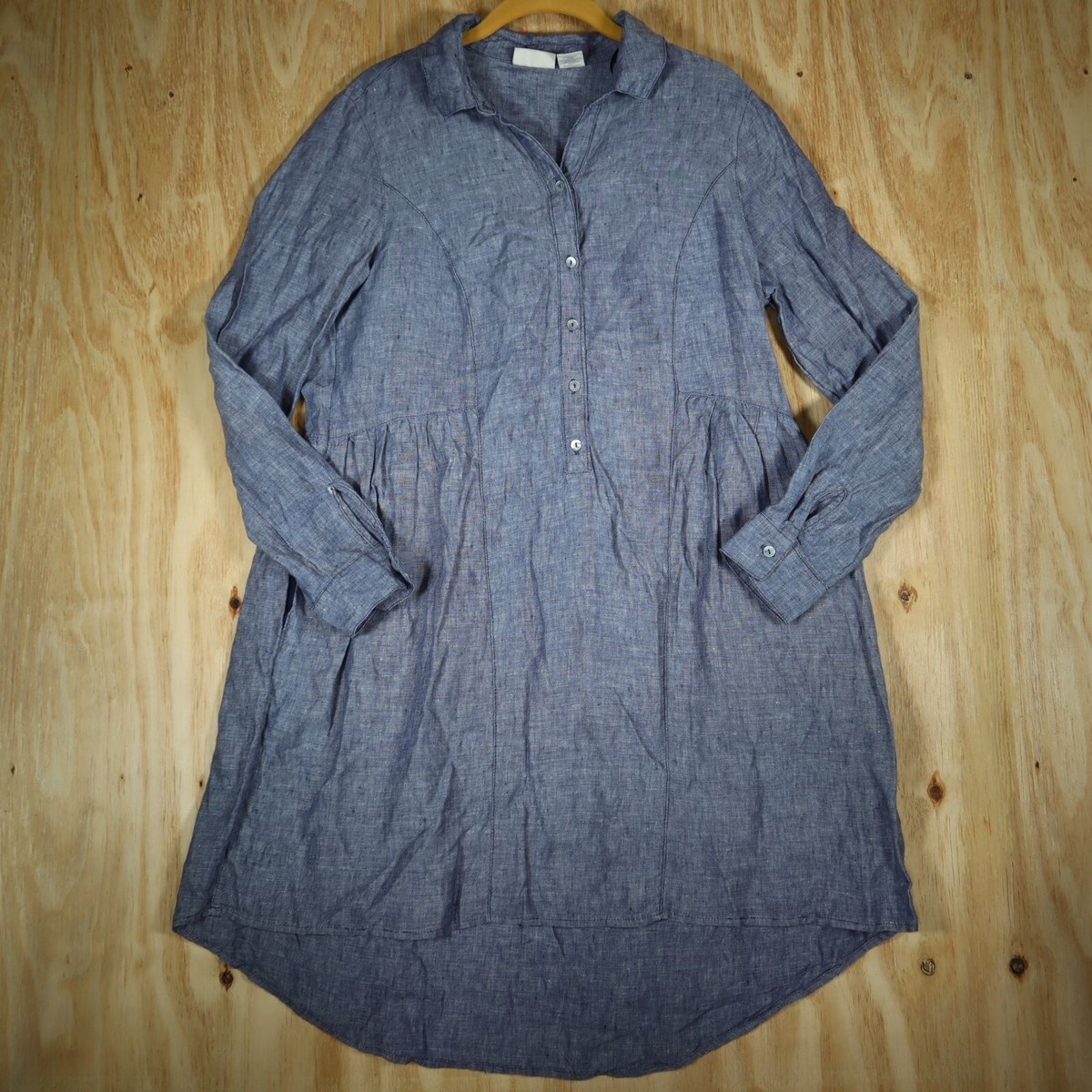 Beacon Cove Blue 100% Linen Long Sleeve Peasant Flowy Dress Women's Size S | eBay Beacon Cove Blue 100% Linen Long Sleeve Peasant Flowy Dress Women's Size S | eBay
