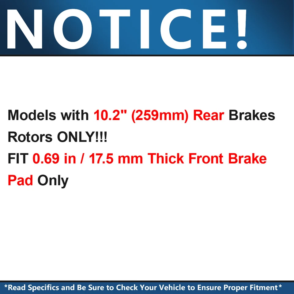Front and Rear Disc Rotor Brake Pad for 2010 - 2015 Toyota Prius Lexus CT200h - Image 3 of 4