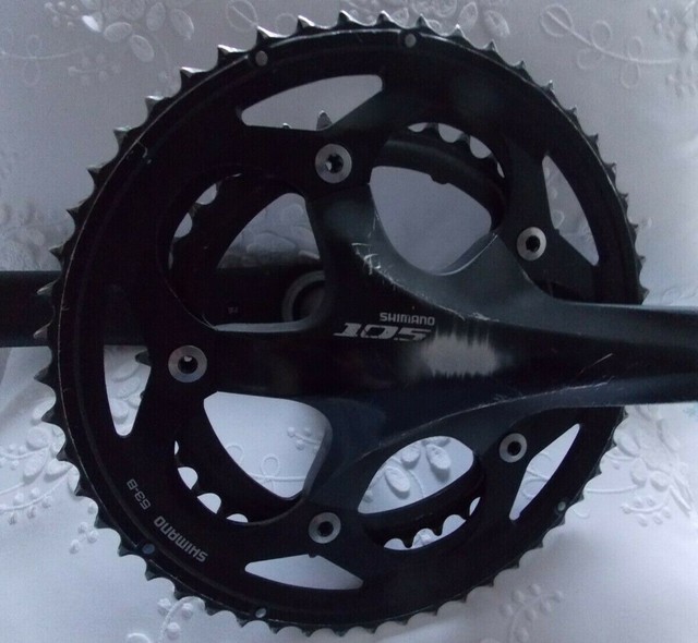 Hollowtech Ii 172 5 Mm 53 39t Black Shimano Fc 5700 105 Double Chainset