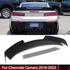 Wickerbill Duckbill Trunk Spoiler For Chevrolet Camaro 2016-2023 Smoked+Black 