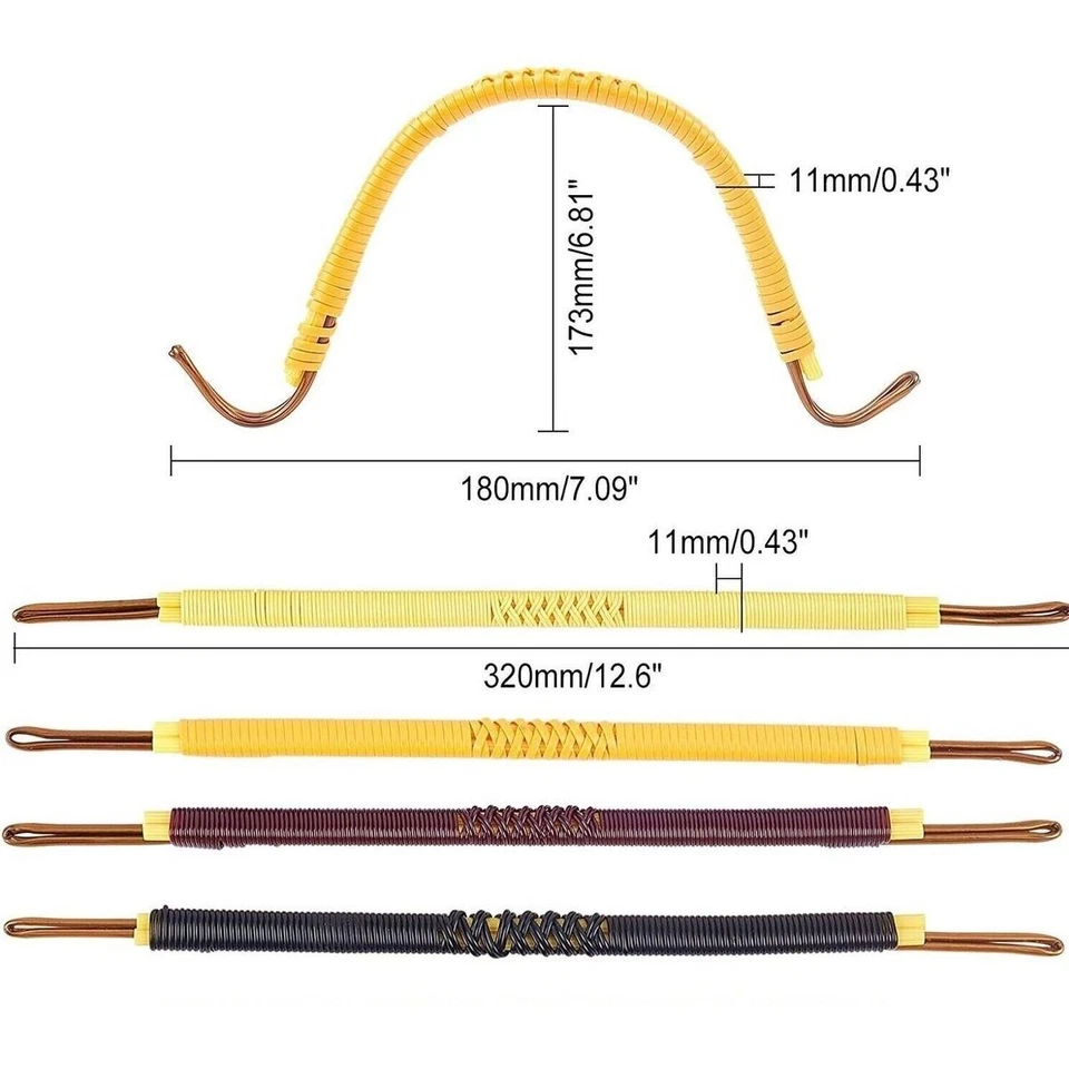 Mango Dobin Flexible Ajustable para Cestas ollas, Platos o Monederos Tejido Amarillo Foto 2 de 2