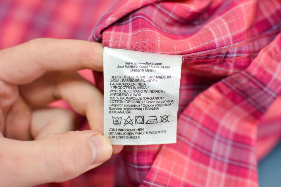 Jack Wolfskin Womens Regular Fit Button Up Casual Shirt Short Sleeve Plaid L - Image 4 of 4