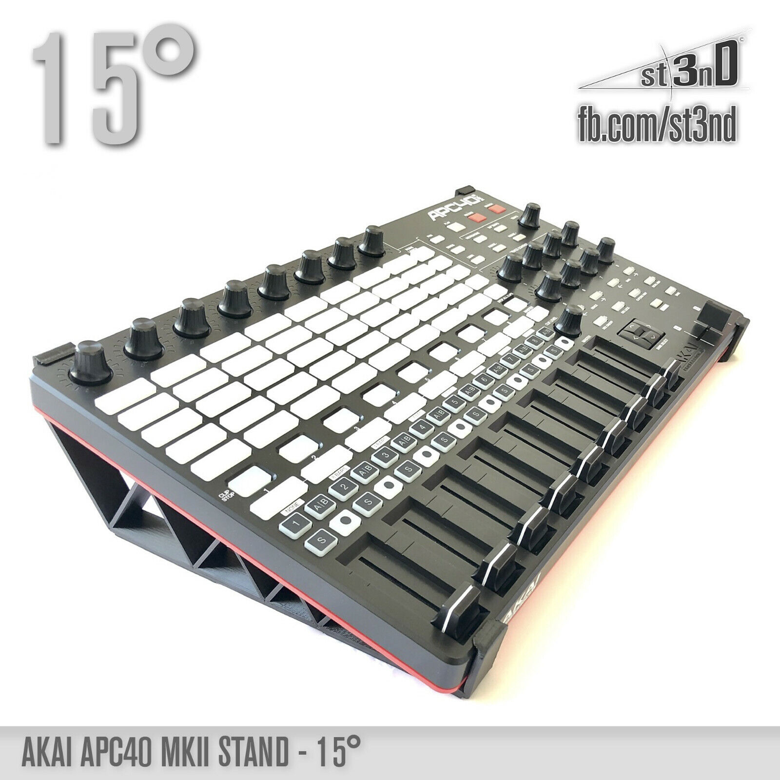 AKAI APC40 MK2 (MKII) Stand - 15 degree - 3D printed