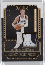 2021-22 Panini Noir Box Office Memorabilia Prime 23/25 Kristaps Porzingis 7y2