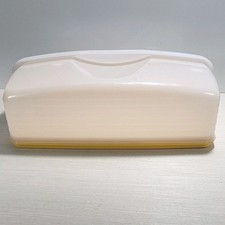 Vtg TUPPERWARE Reversible Cake  18 Cupcake BAKE N TAKE Carrier 3861A YELLOW