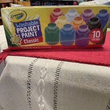 Crayola Washable Project Paint Classic for Kids Crafts Painting 10 Colors -New