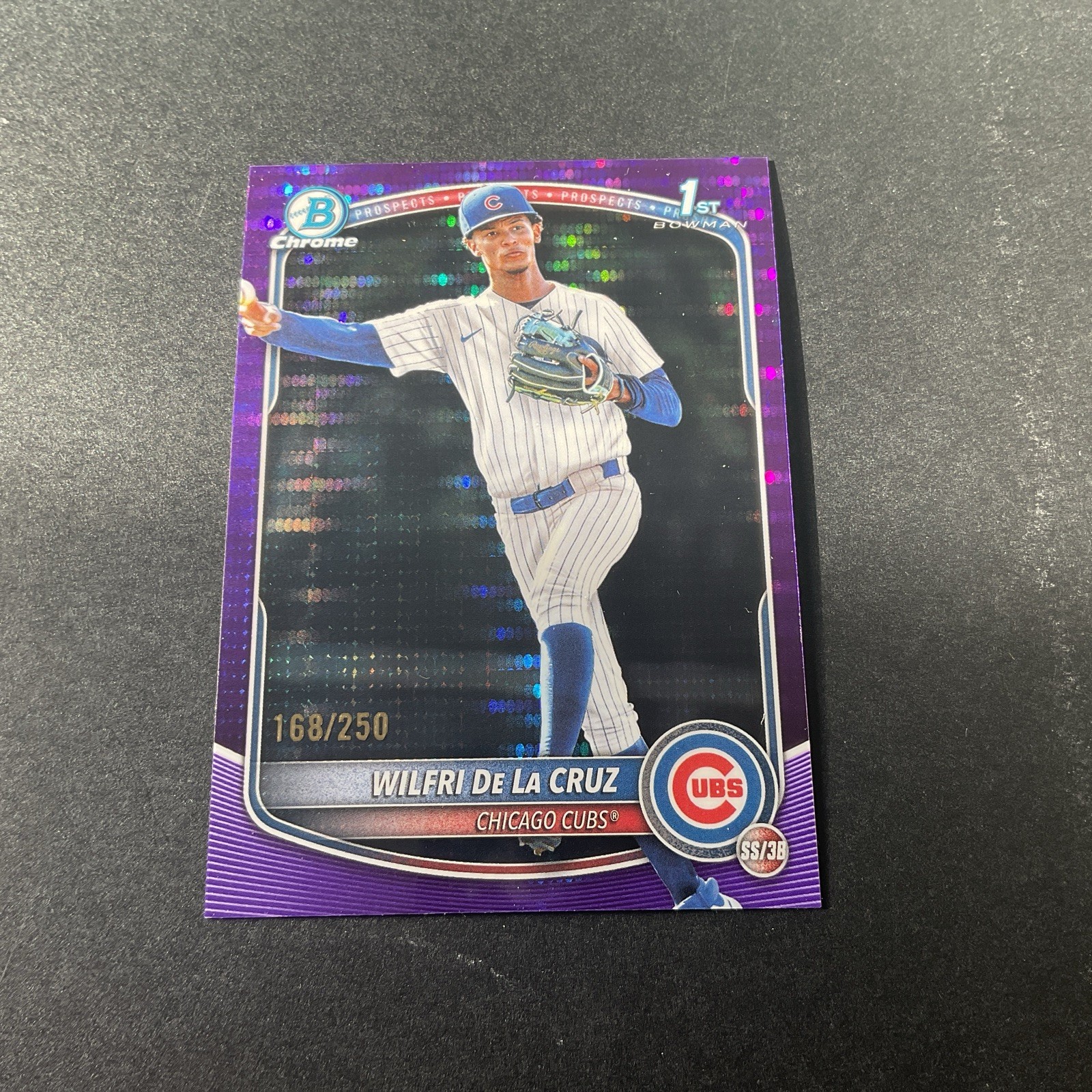 Wilfri De La Cruz 2025 Bowman Chrome 1st #BCP-209 True Purple Refractor /250