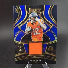 2025 Panini Select - Draft Selections Memorabilia RJ Harvey #DSM-RHY Blue Prizm