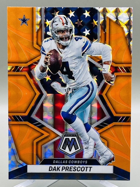 2022 Panini Mosaic Dak Prescott #258 National Pride Orange Reactive Prizm