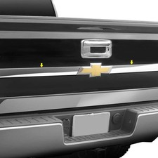 For Chevy Silverado 1500 Ld 19 Saa Polished Upper Lower Tailgate Trim