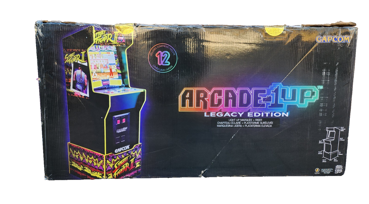 Arcade1UP Capcom Legacy Arcade Cabinet w/ Custom Riser & Marquee