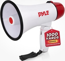 PYLE PMP20 Megaphone Bullhorn Compact Portable With Siren Alarm/ New