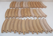 Wooden Train Track Brio Thomas Compatable Toy Lot Toy Bundle 37 Round Tracks