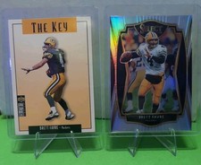 MINT Hall Of Fame Brett Favre 🏈2 cards lot QB Green Bay Packers Superbowl Champ