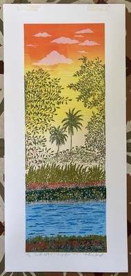 Miguel Martinez Geigel Orilla Del Rio Signed Serigraph 22/90 Puerto Rico 2005