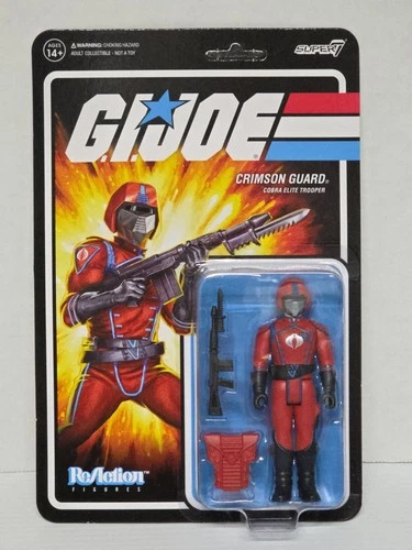 2023 G.I. Joe Super7 Crimson Guard Cobra Elite Trooper ReAction Figure Unpunched