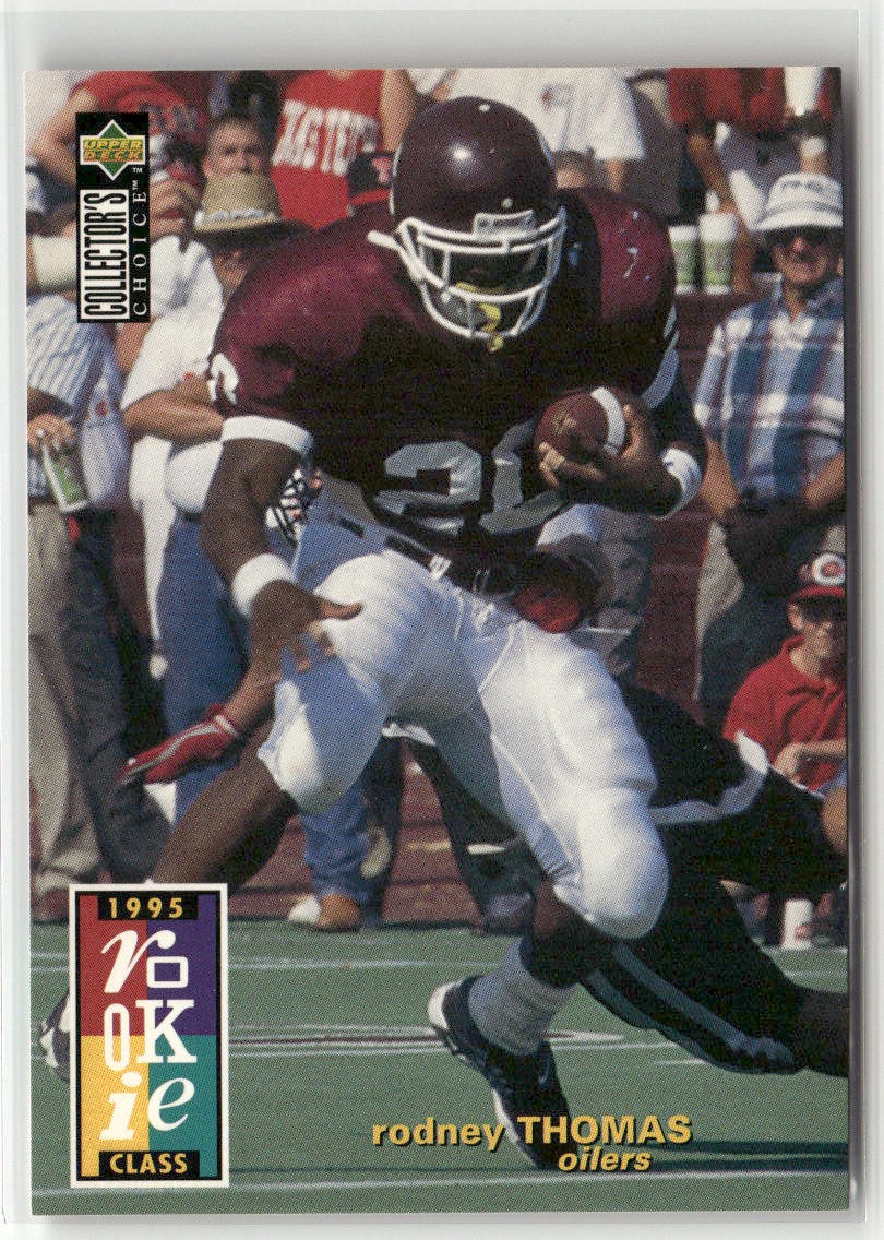 1995 COLLECTOR'S CHOICE #27 RODNEY THOMAS HOUSTON OILERS RC